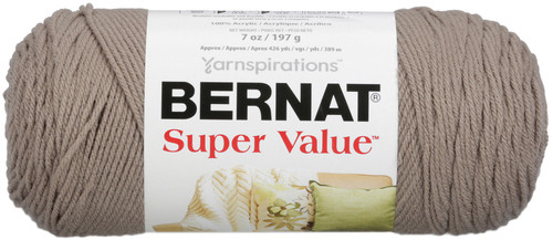 3 Pack Bernat Super Value Solid Yarn-Clay 164053-53041 - 057355315808