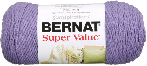 3 Pack Bernat Super Value Solid Yarn-Lavender 164053-53307 - 057355315860