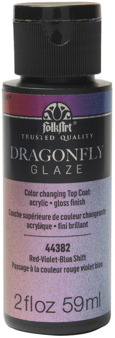 3 Pack FolkArt DragonFly Glaze Topcoat 2oz-Red/Violet/Blue DADG2-44382 - 028995443824