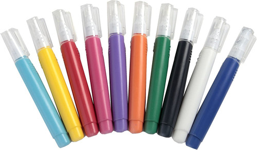2 Pack - Scribbles 3D Fabric Paint Pens 10/Pkg-Assorted - DFPS10