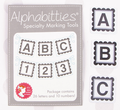 It's Sew Emma Alphabitties Pack-Gray ISE725