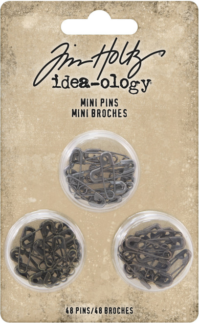 2 Pack - Idea-Ology Mini Metal Safety Pins 48/Pkg-3 Colors - TH93790 - 040861937909