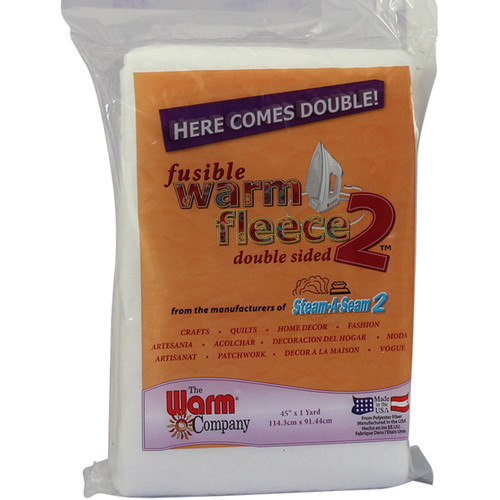 2 Pack - Warm Company Fleece Polyester Double Sided Fusible Batting-36"X45" - 1882 - 753705018824