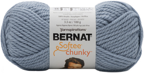 Bernat Softee Chunky Yarn-Gray Blue - 161128-28802 - 057355455726
