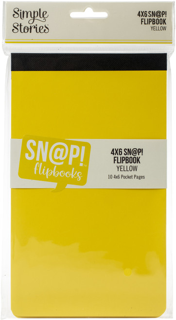 2 Pack - Simple Stories Sn@p! Flipbook 4"X6"-Yellow - SNAP4X6F-13317 - 816502023986