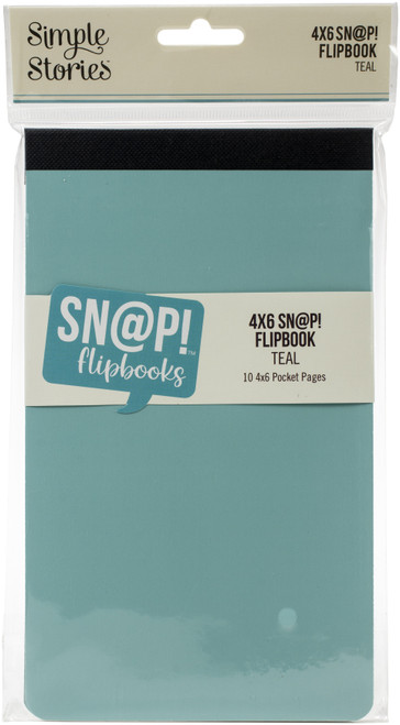 2 Pack - Simple Stories Sn@p! Flipbook 4"X6"-Teal - SNAP4X6F-13319 - 812247024240
