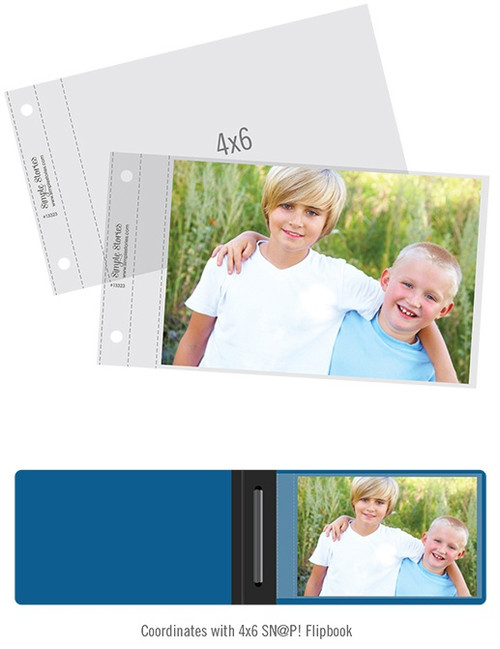 3 Pack Simple Stories Sn@p! Pocket Pages For 4"X6" Flipbooks 10/Pkg-(1) 4"X6" Pocket SS13323