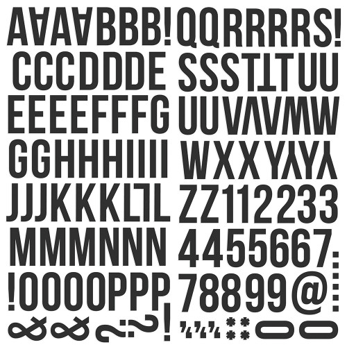 3 Pack - Simple Stories Color Vibe Foam Alpha Stickers 6"X12" 129/Pkg-Black - SSCVS-13432