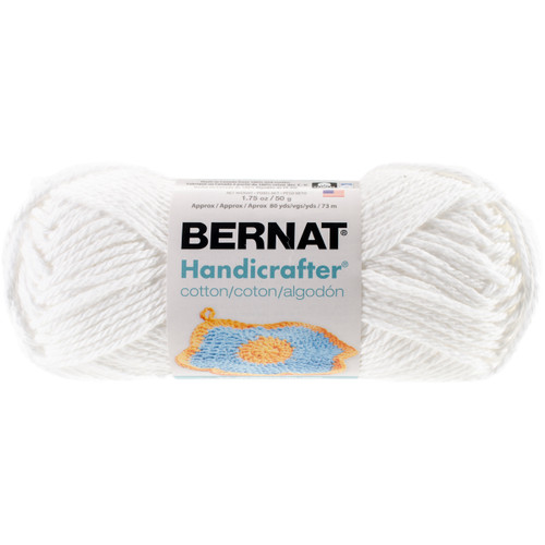 6 Pack Bernat Handicrafter Cotton Yarn Solids-White 162101-1001 - 057355385504