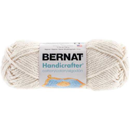 6 Pack - Bernat Handicrafter Cotton Yarn - Solids-Off White - 162101-1002 - 057355385511