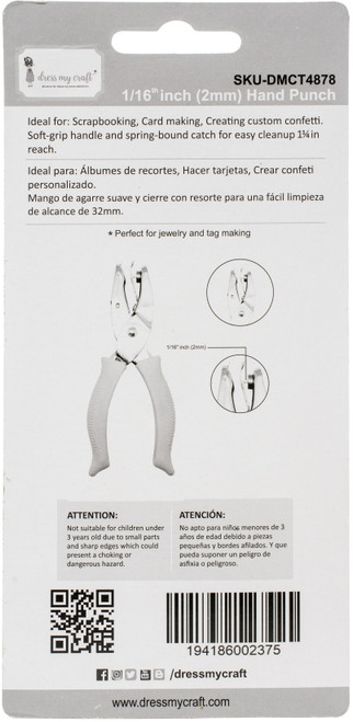 3 Pack - Dress My Craft Hand Punch-1/16" - DMCT4878 3 Pack - Dress My Craft Hand Punch-1/16" - DMCT4878