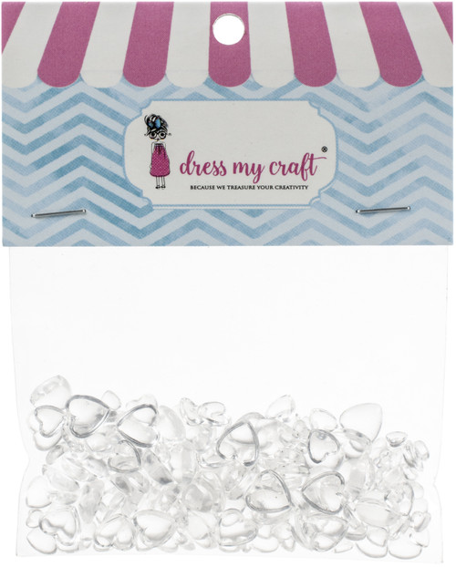 3 Pack Dress My Craft Water Droplet Embellishments 150/Pkg-Heart Assorted Sizes DMCF4650 - 194186002955