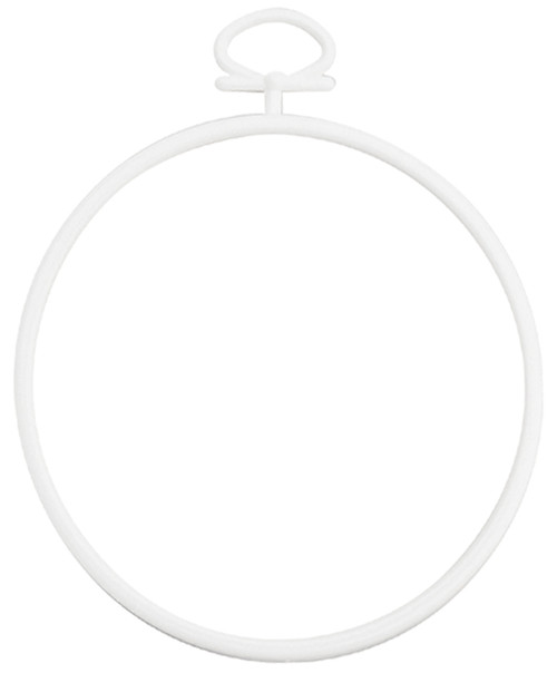 6 Pack Janlynn Just A Frame Round Hoop 2.5" 2/Pkg-White 21-0308