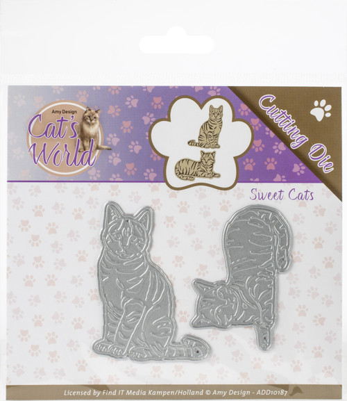 2 Pack Find It Trading Amy Design Cat's World Die-Sweet Cats ADD10187 - 8718715064676