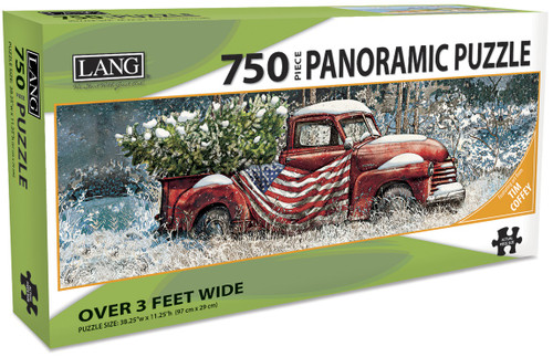 Lang Panoramic Puzzle 750 Pieces 38"X11"-Flag Truck 50410-13