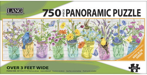 Lang Panoramic Puzzle 750 Pieces 38"X11"-Herb Jars 50410-16 - 739744191858