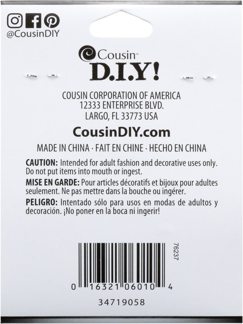 3 Pack - CousinDIY Jewelry Basics Metal Findings 50/Pkg-Silver Lanyard Hooks - 34719058