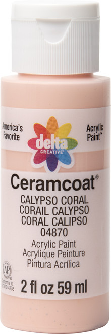 6 Pack Delta Ceramcoat Acrylic Paint 2oz-Calypso Coral 2000-4870 - 017158048709