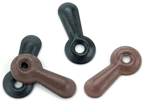 4 Pack - Painted Metal Turn Mounts 50/Pkg-Matte Black & Brown - CI84542