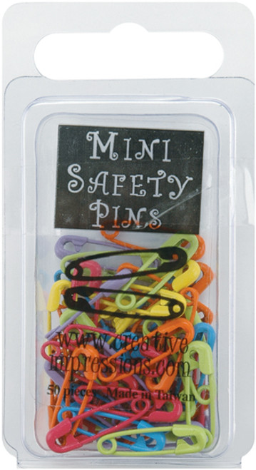 4 Pack - Mini Painted Safety Pins .75" 50/Pkg-Tropical - CI84562 - 871097007629
