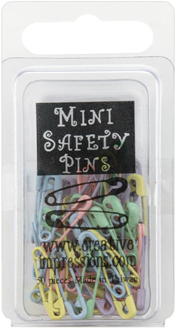 4 Pack - Mini Painted Safety Pins .75" 50/Pkg-Pastel - CI84563 - 871097007636