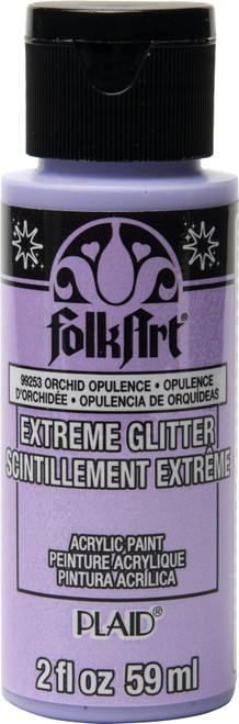 6 Pack FolkArt Extreme Glitter Paint 2oz-Orchid Opulence XGLT-99253 - 028995992537