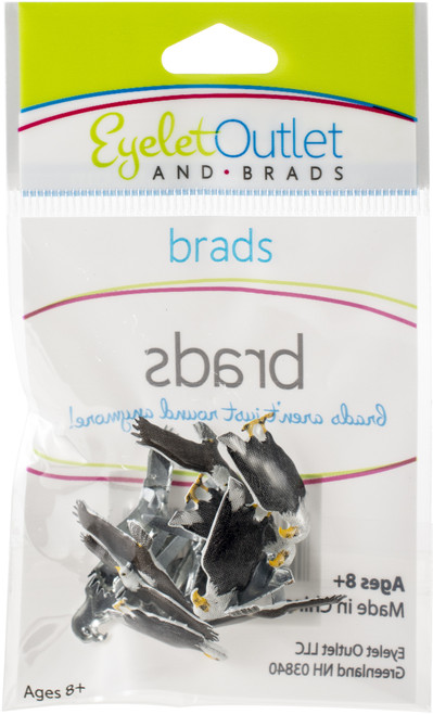 6 Pack Eyelet Outlet Shape Brads 12/Pkg-Eagle QBRD2-178 - 810787025529