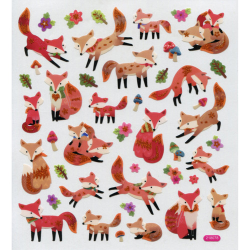 6 Pack Sticker King Stickers-Fun With Foxes SK129MC-4548