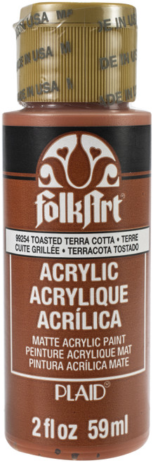 6 Pack FolkArt Acrylic Paint 2oz-Toasted Terra Cotta FA-99254