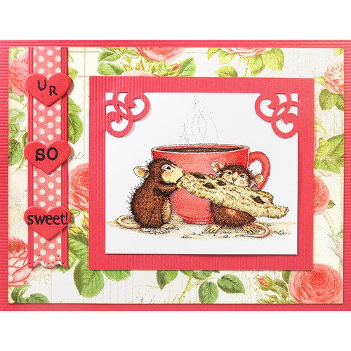 2 Pack Stampendous House Mouse Cling Stamp-Cookie Crumbles HMCQ22