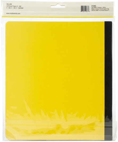 2 Pack - Simple Stories Sn@p! Flipbook 6"X8"-Yellow - SNAP6X8F-13303