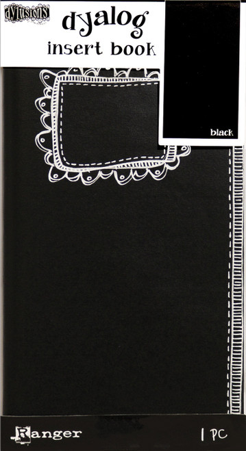 2 Pack - Dyan Reaveley's Dylusions Dyalog Insert Book 4.375"X8.25"-Black #2 - DYT63452 - 789541063452