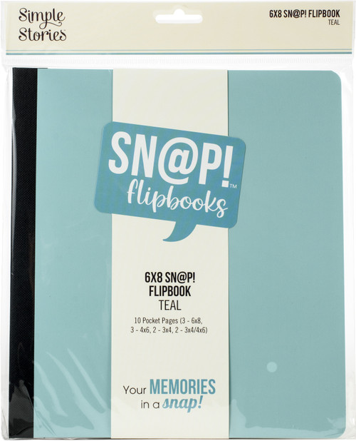 2 Pack - Simple Stories Sn@p! Flipbook 6"X8"-Teal - SNAP6X8F-13305 - 816502026390