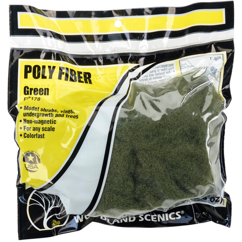 3 Pack - Woodland Scenics Poly Fiber 16g-Green - FP178 - 724771001782