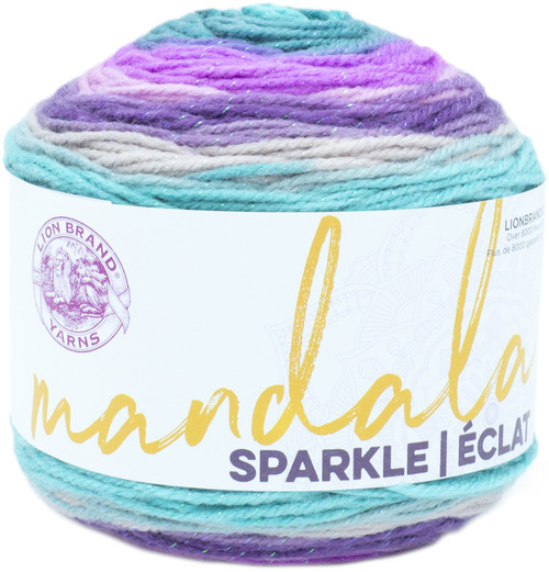 Lion Brand Mandala Sparkle Yarn-Aquila 527-329 - 023032061016