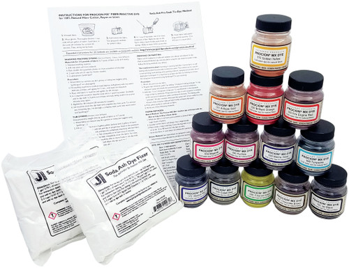 Jacquard Procion Mx Dye Set-13 Colors W/ Soda Ash PMX3KIT - 743772033998