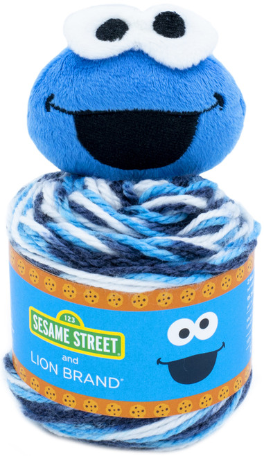 3 Pack Lion Brand Sesame Street One Hat Wonder Yarn-Cookie Monster 3010-502 - 023032066738