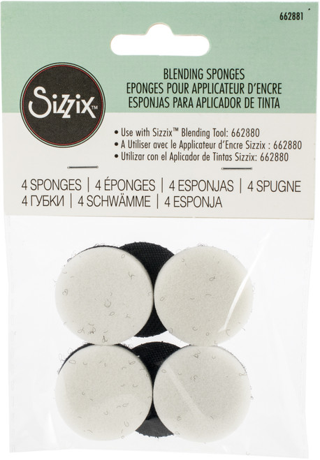 3 Pack - Sizzix Blending Tool Sponge Refills 4/Pkg-1.25" - 662881 - 630454249252 3 Pack - Sizzix Blending Tool Sponge Refills 4/Pkg-1.25" - 662881 - 630454249252