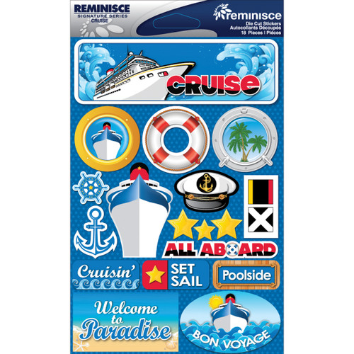 3 Pack - Reminisce Signature Series Dimensional Stickers 4.5"X6"-Cruise - RSD-2-212 - 895707145129 3 Pack - Reminisce Signature Series Dimensional Stickers 4.5"X6"-Cruise - RSD-2-212 - 895707145129