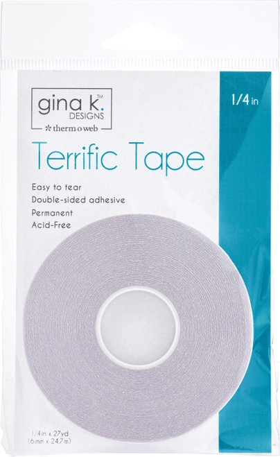4 Pack Gina K Terrific Tape 1/4"X27yds-Clear -18115 - 000943181156