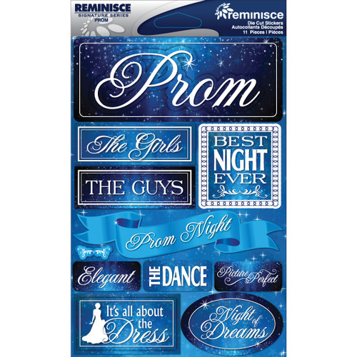 3 Pack - Reminisce Signature Series Dimensional Stickers 4.5"X6"-Prom - RSD-2-222 - 895707145228