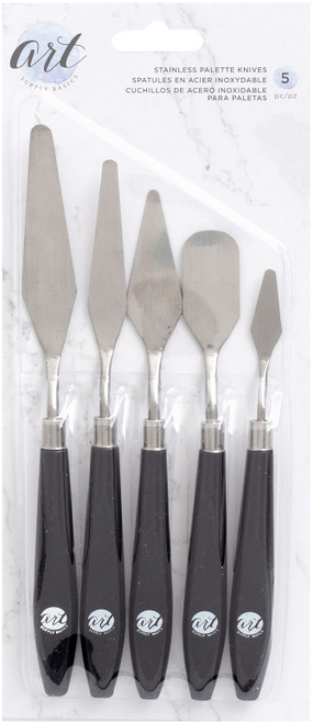 Art Supply Basics Stainless Palette Knife Set -5/Pkg 354856 - 718813548564