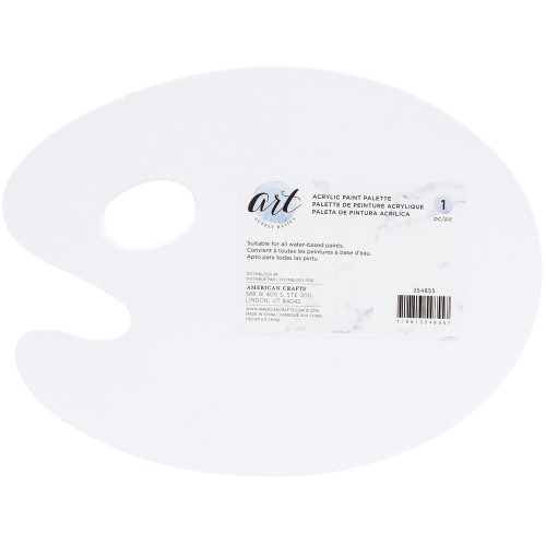 American Crafts Art Supply Basics Acrylic Palette-9"X12" - 354855 - 718813548557