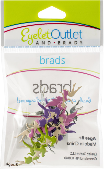 6 Pack - Eyelet Outlet Shape Brads 12/Pkg-Fairy - QBRD2-148 - 810787025550