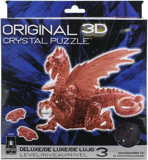 BePuzzled 3D Crystal Puzzle-Red Dragon - 3DCRPUZZ-31052 - 023332310524