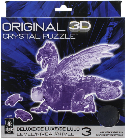 BePuzzled 3D Crystal Puzzle-Purple Dragon 3DCRPUZZ-31053 - 023332310531