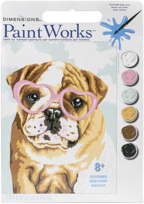 3 Pack Paint Works Paint By Number Kit 8"X10"-Dog Love 73-91693 - 088677916930
