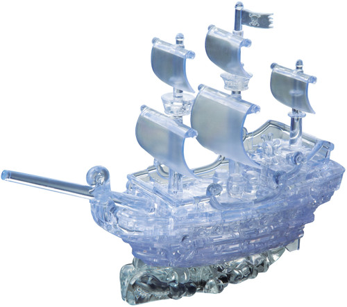 BePuzzled 3D Crystal Puzzle-Pirate Ship Clear 3DCRPUZZ-30966