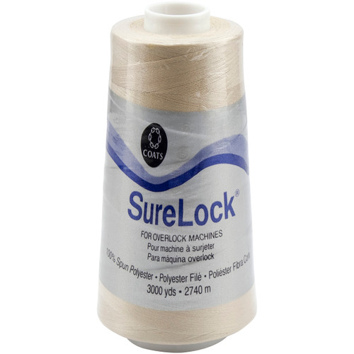 3 Pack Coats Surelock Overlock Thread 3,000yd-Buff 6110-8050 - 073650848988