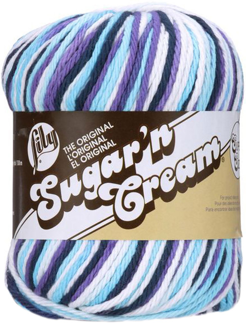 6 Pack Lily Sugar'n Cream Yarn Ombres Super Size-Moondance 102019-19135 - 057355340305